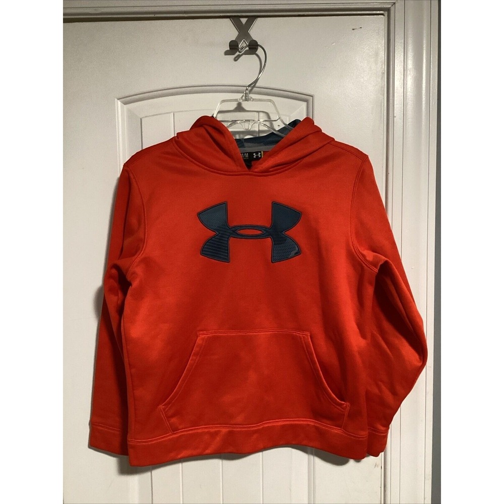 Under Armour Boys YMD Youth Orange Athletic Long Sleeve Hoodie